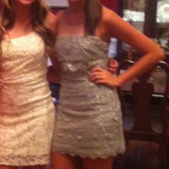 Silver mini dress - Picture 2 of 4